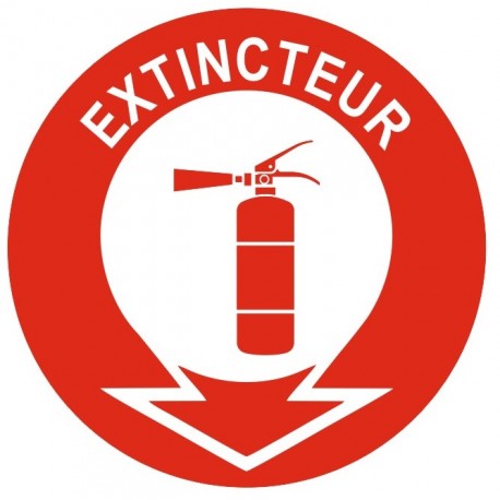 Autocollant extincteur direction