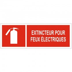 Autocollant extincteur feu electrique