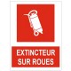 Autocollant extincteur sur roues