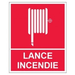 Autocollant lance a incendie