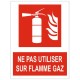 Autocollant ne pas utiliser sur flamme gaz