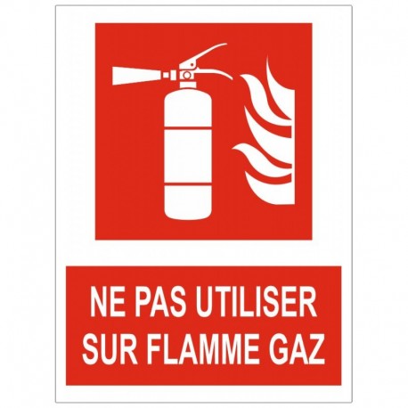 Autocollant ne pas utiliser sur flamme gaz