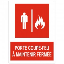 Autocollant porte coupe feu sigle