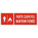 Autocollant porte coupe feu a maintenir fermée