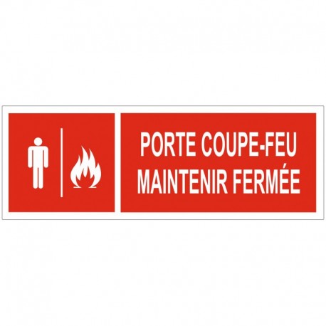 Autocollant porte coupe feu a maintenir fermée
