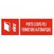 Panneau porte coupe feu a maintenir fermée