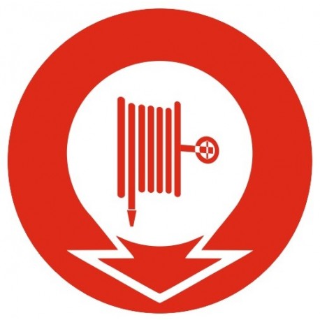 Autocollant robinet incendie armé