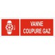 Autocollant vanne coupure gaz