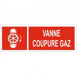 Autocollant vanne coupure gaz
