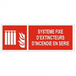 Autocollant systeme fixe d'extincteur