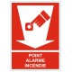 Autocollant point alarme incendie