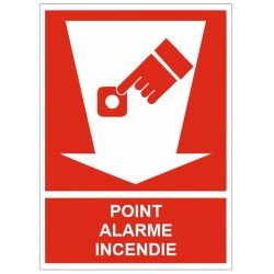 Autocollant point alarme incendie