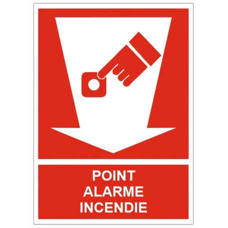 Autocollant point alarme incendie