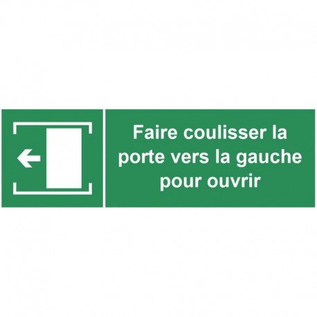 Autocollant coulisser la porte vers la droite
