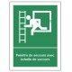 Autocollant fenetre de secours