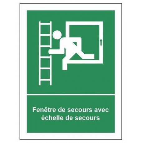 Autocollant fenetre de secours