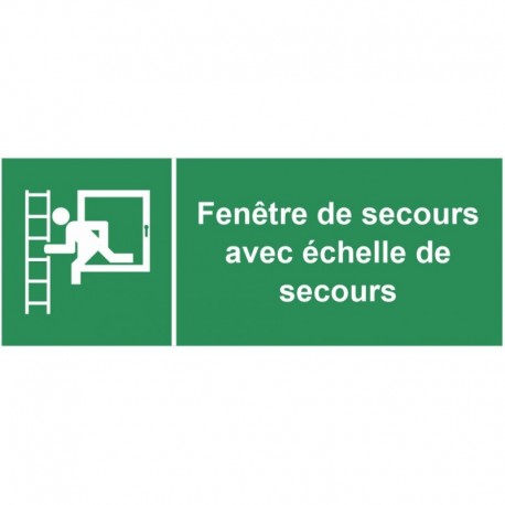 Autocollant fenetre de secours avec echelle de secours