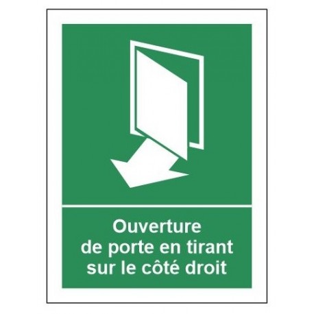 Autocollant ouvreture porte vers la gauche