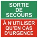 Pictogramme sortie de secours