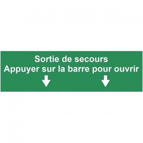 Autocollant sortie de secours a utiliser qu'en cas d'urgence