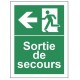 Autocollant sortie de secours escalier droite