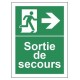 Autocollant sortie de secours gauche picto