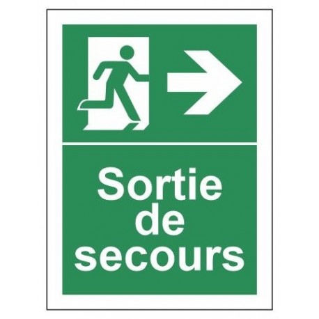 Autocollant sortie de secours gauche picto