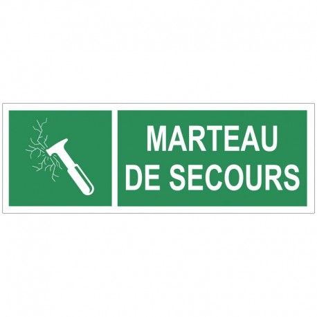 Autocollant marteau de secours