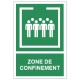 Autocollant zone de confinement