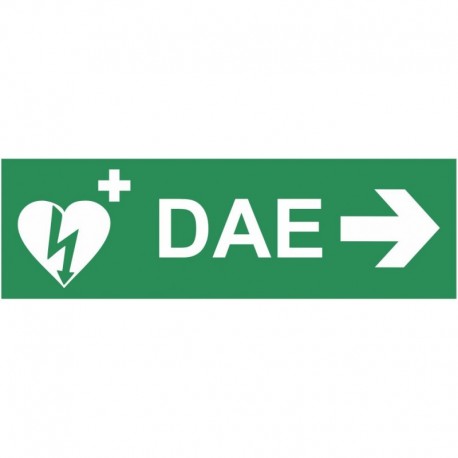 Autocollant DAE fleche bas