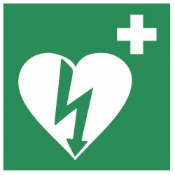 Autocollant DAE sans picto