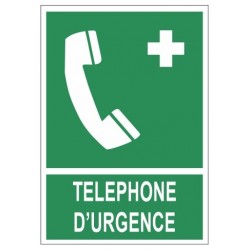 Autocollant telephone d'urgence