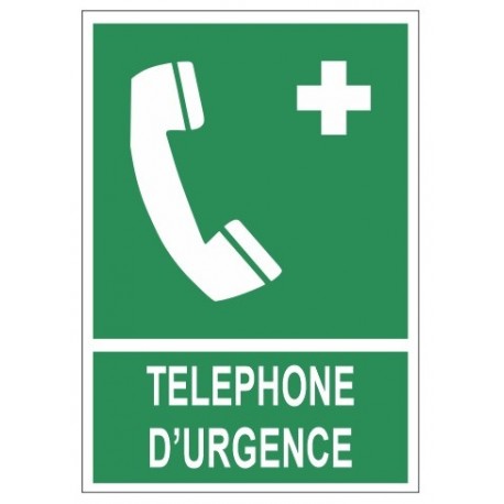 Autocollant telephone d'urgence