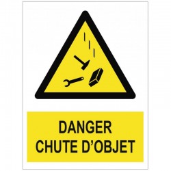 Autocollant danger chute d'objet ((w035))