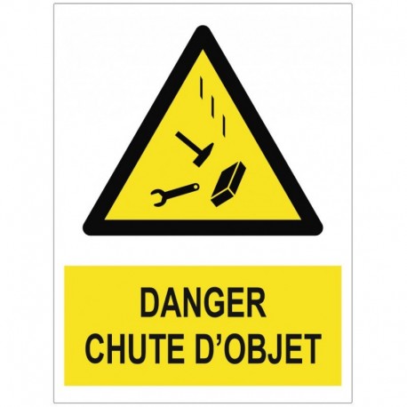 Autocollant danger chute d'objet ((w035))