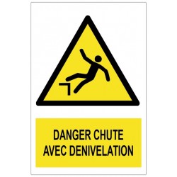 Pictogramme chute avec denivelation