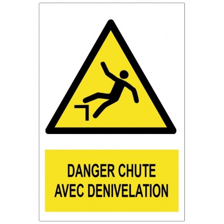 Pictogramme chute avec denivelation