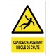 Autocollant quai de chargement risque de chute