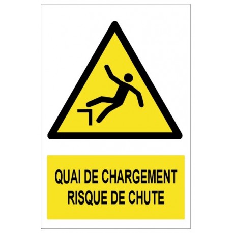 Autocollant quai de chargement risque de chute