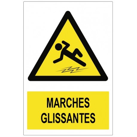 Panneau marche glissante