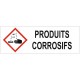 Autocollant produits corrosifs