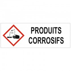 Autocollant produits corrosifs