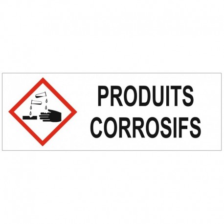 Autocollant produits corrosifs