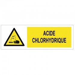 Autocollant acide chlorhydrique