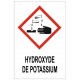 Autocollant hydroxide de potassium