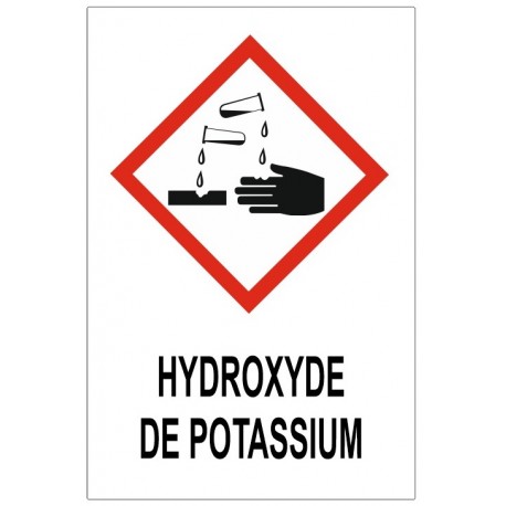 Panneau hydroxyde de potassium GHS05
