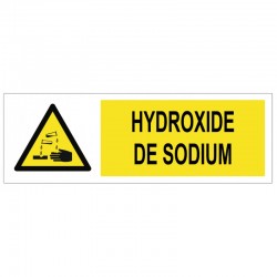 Autocollant hydroxide de sodium