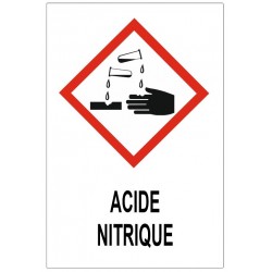 Autocollant acide nitrique