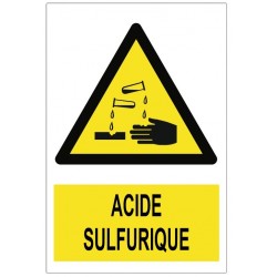Autocollant acide sulfurique