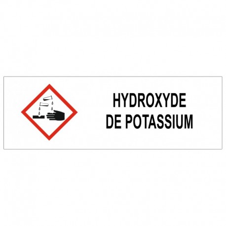Panneau hydroxyde de potassium GHS05